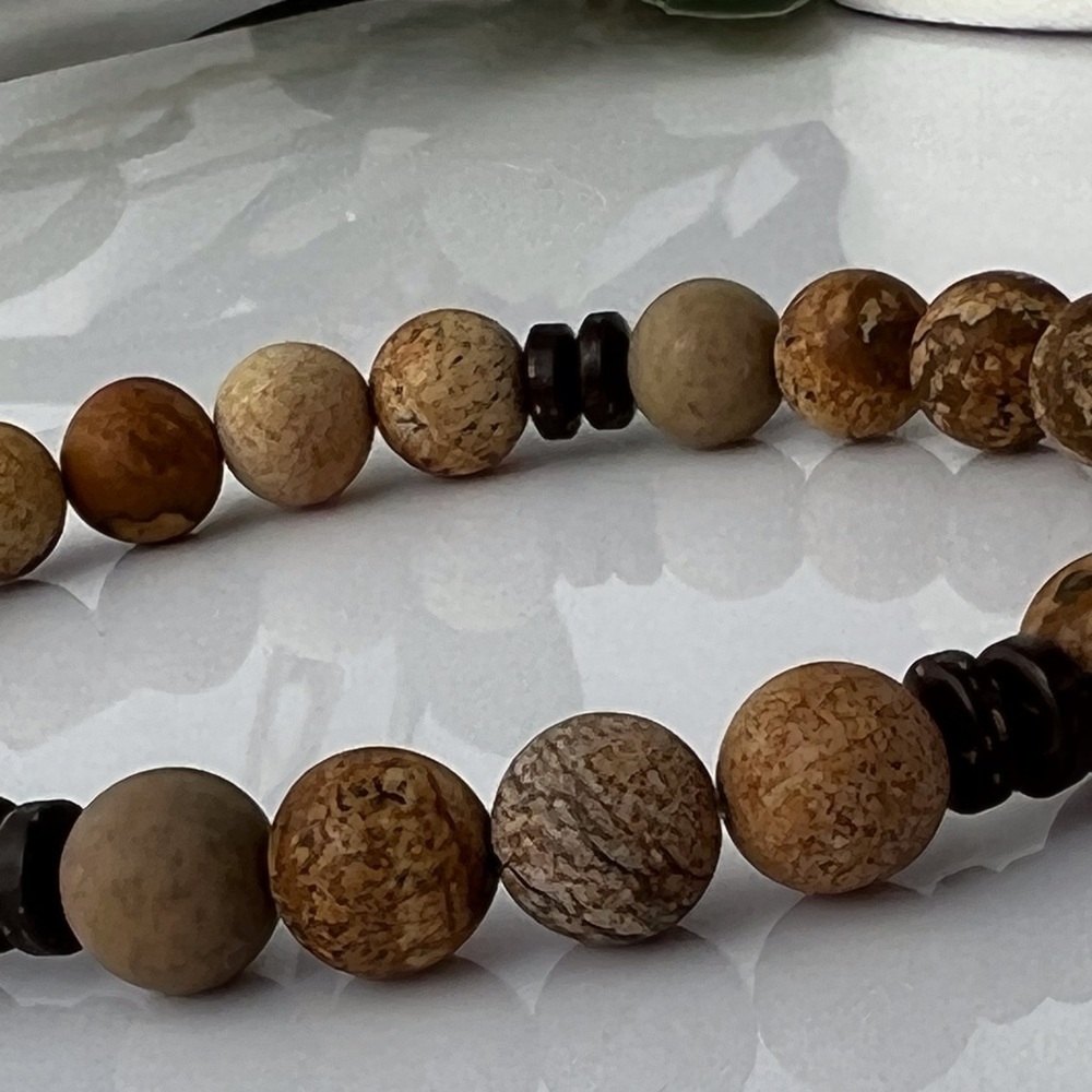 Jasper Beaded Stretch Bracelet - Picture 5 of 14